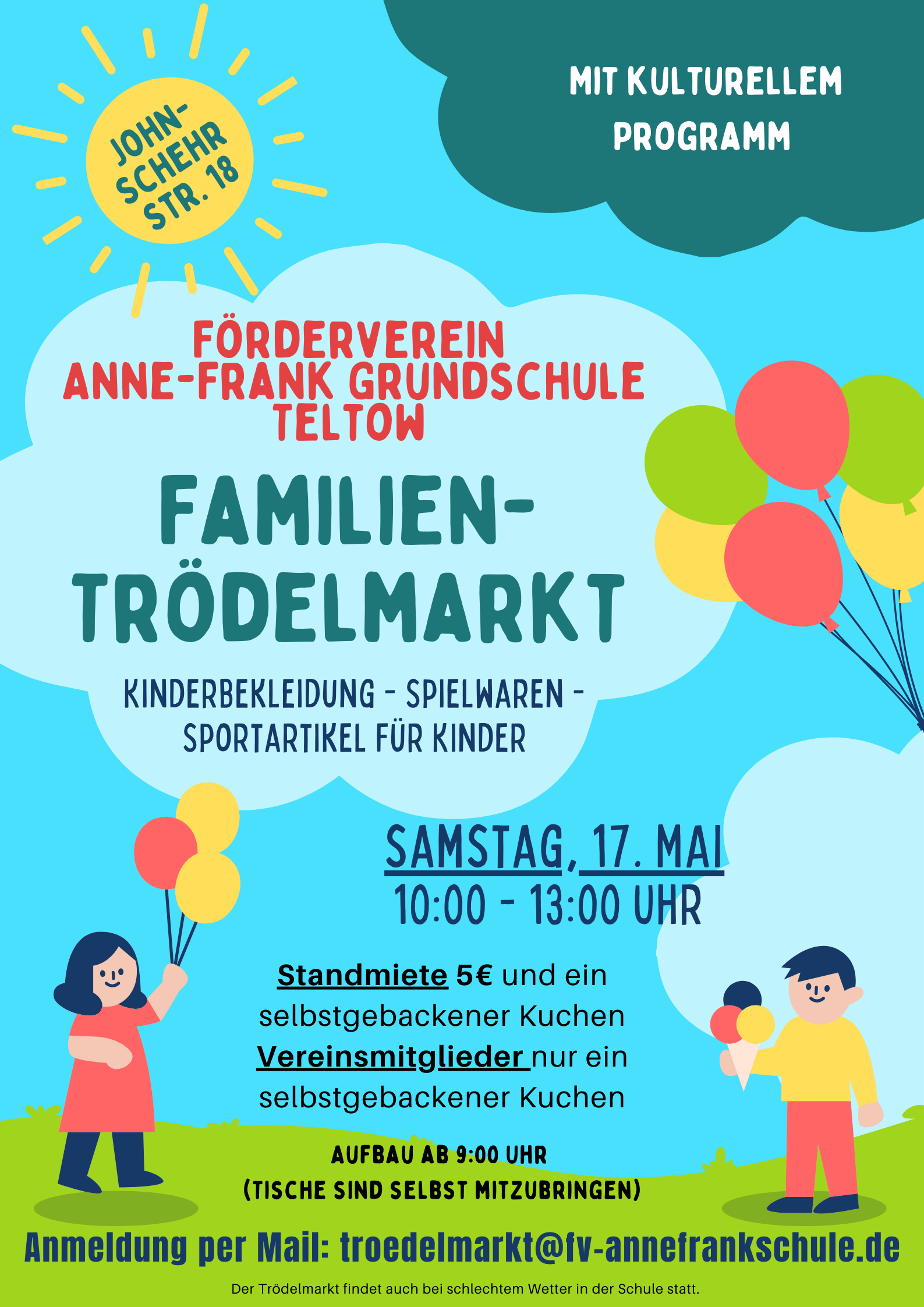 Flyer des Trödelmarktes